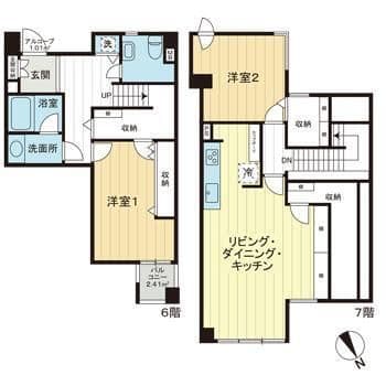 グランドメゾン目黒南 0604 間取り図