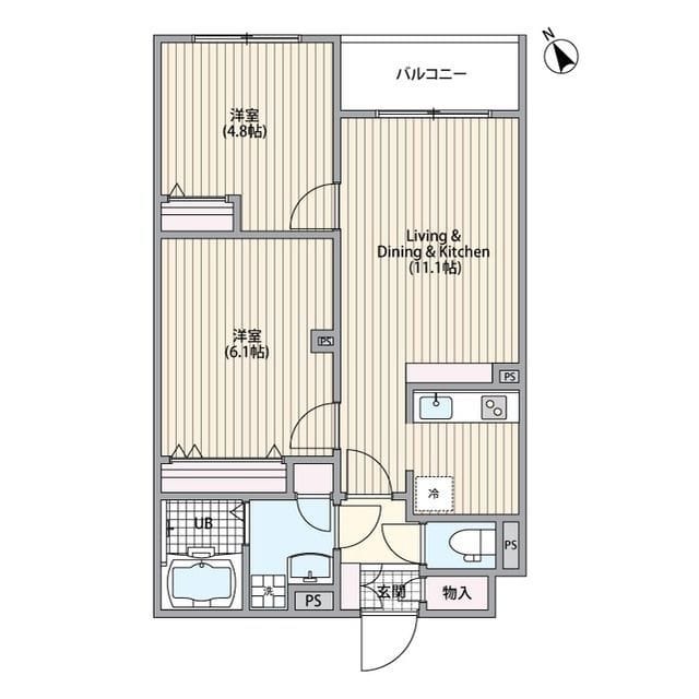エルファーロ三軒茶屋Ⅵ 201 間取り図