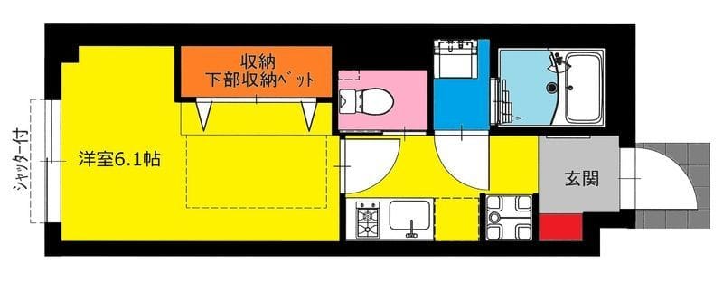 b’CASA Lazo Saiwai 102 間取り図