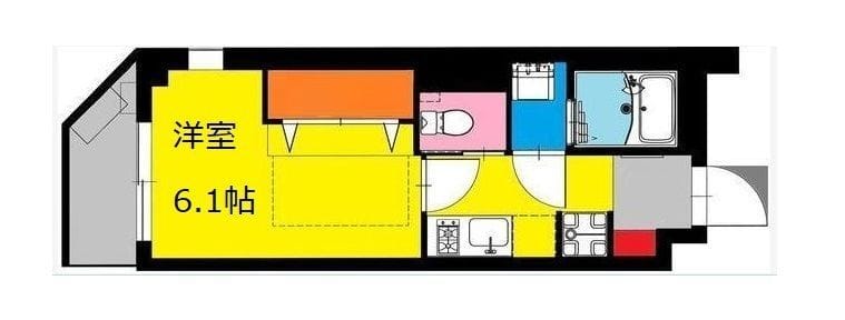 b’CASA Lazo Saiwai 202 間取り図