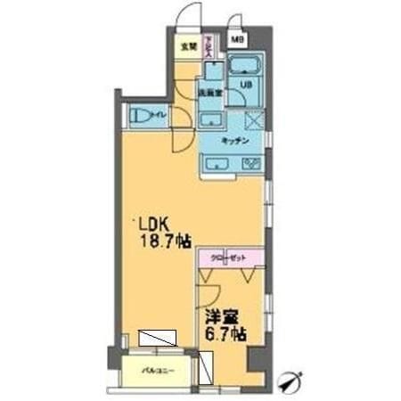 カスタリア入谷 702 間取り図