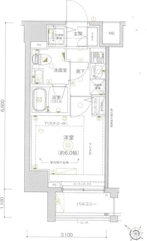 Le’a横濱アヴニール 201 間取り図