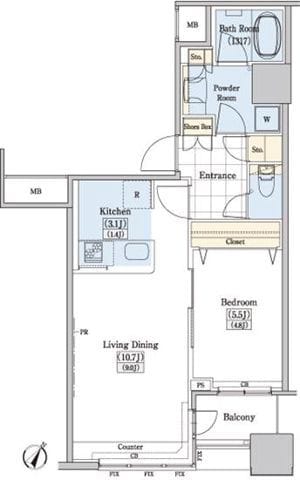 レジディアタワー上池袋(タワー棟) TW1701