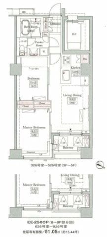 レジディアタワー上池袋(タワー棟) TW226 間取り図