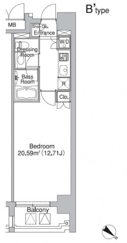 レジディア市ヶ谷Ⅱ 1304