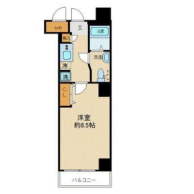 XEBEC巣鴨 403 間取り図