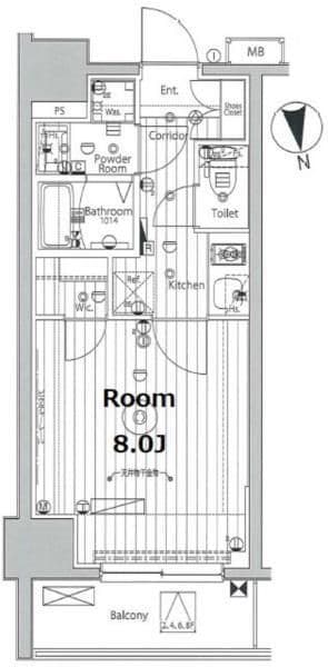 プロスタイルウェルス品川戸越MD 702 間取り図