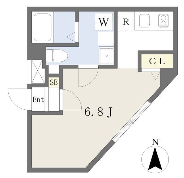 タスキsmart東中野Ⅱ 401 間取り図