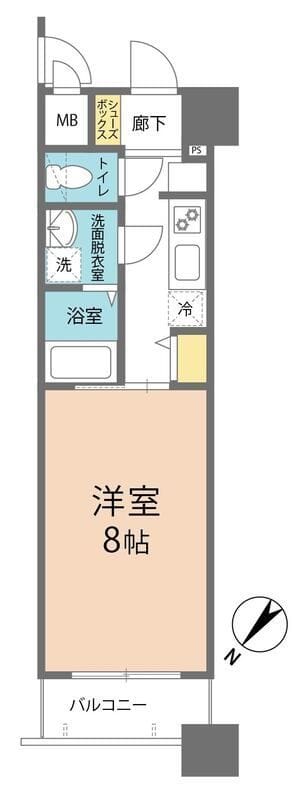 アヴァンティーク銀座2丁目 702 間取り図