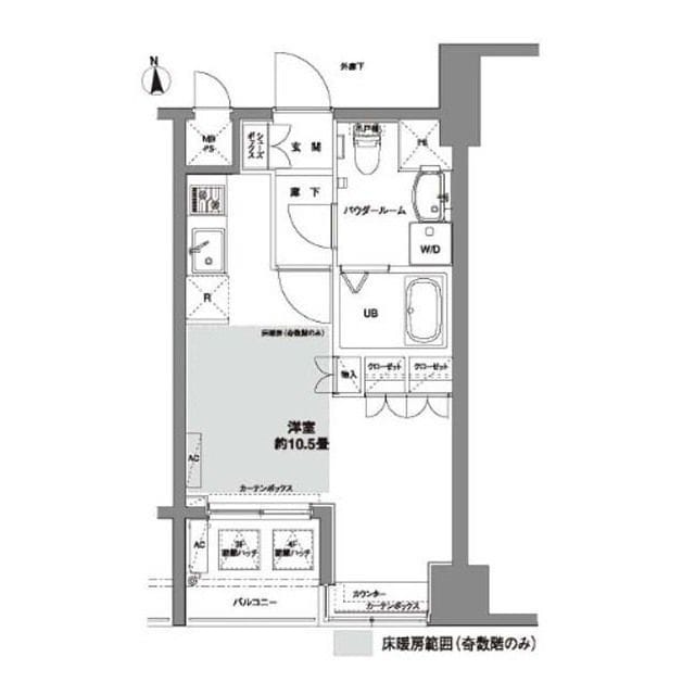 コンフォリア芝公園 0602 間取り図