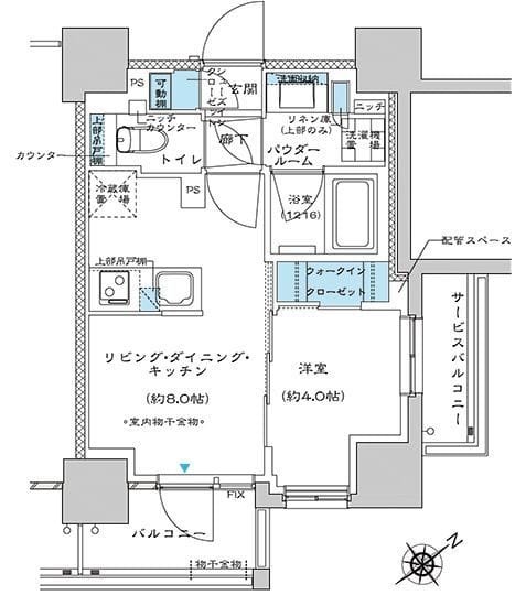 ウィルテラス板橋 604 間取り図