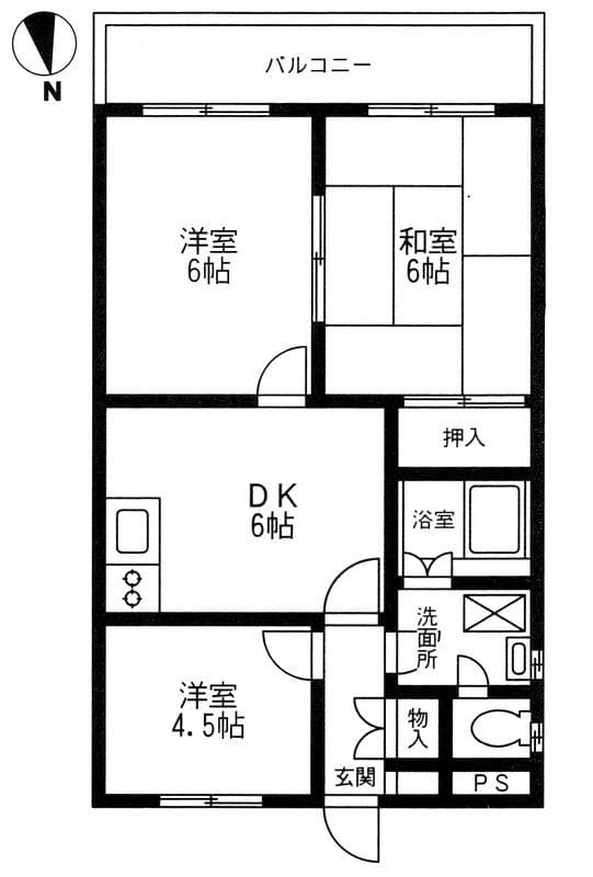 伊沢コーポ 201 間取り図
