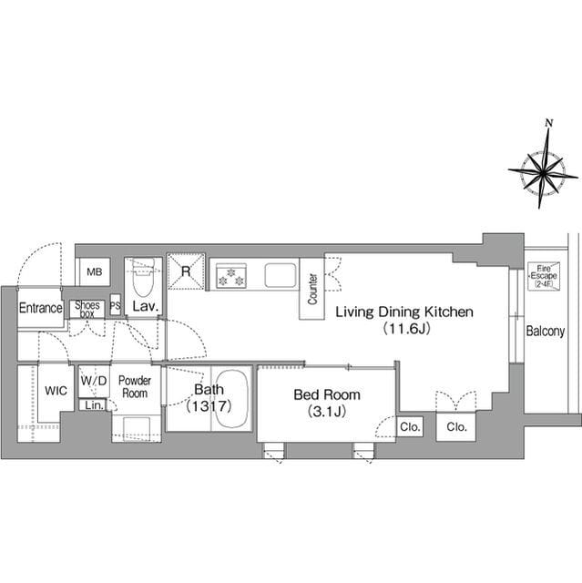 コンフォリア・リヴ大崎 401