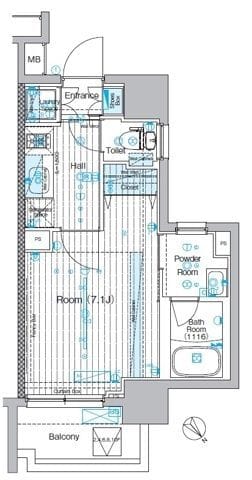 フュージョナル上十条 704 間取り図