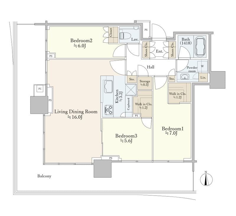 HARUMI FLAG SUN VILLAGE T棟 1106