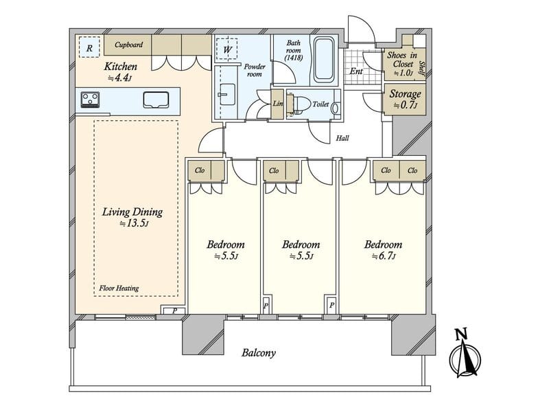 HARUMI FLAG SUN VILLAGE T棟 1808