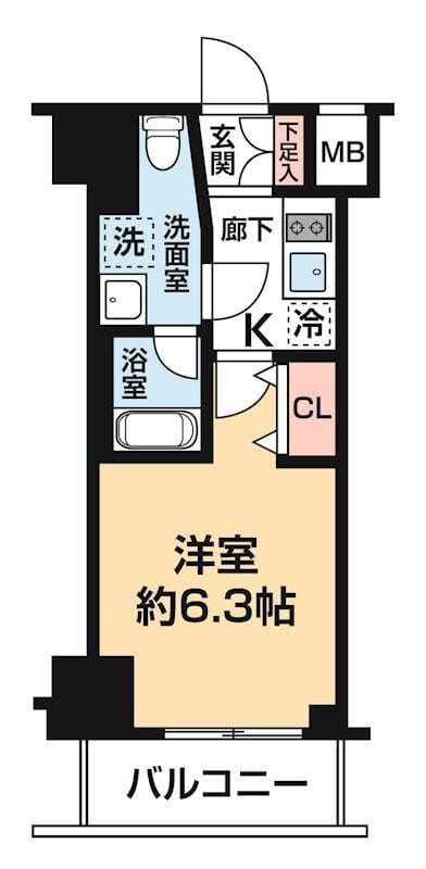 ガレリアレジデンス石川町 404 間取り図
