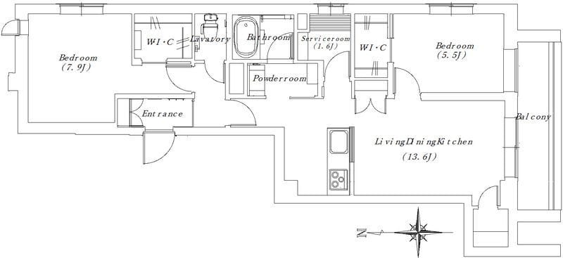 パークサイドヒルズ 202 間取り図