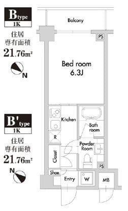 プライムアーバン田園調布南 304 間取り図