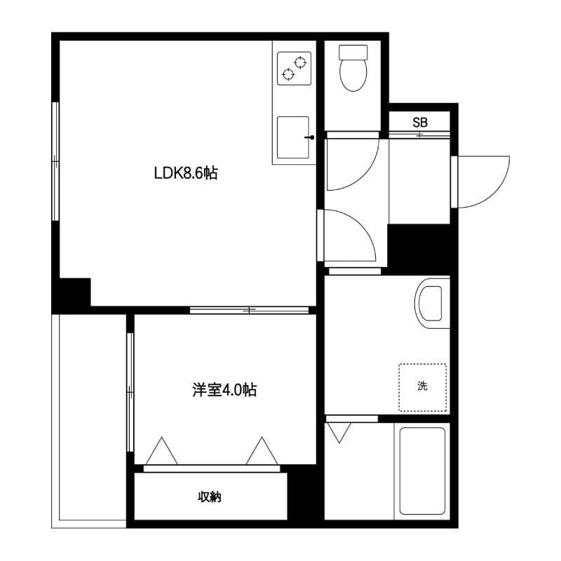 ハイリード・セイフウ 806 間取り図