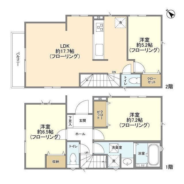 Kolet戸塚上矢部町 17.5万円/入力なし/なし 間取り図