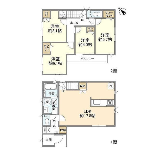 Kolet江戸川台#10 17.5万円/入力なし/なし 間取り図