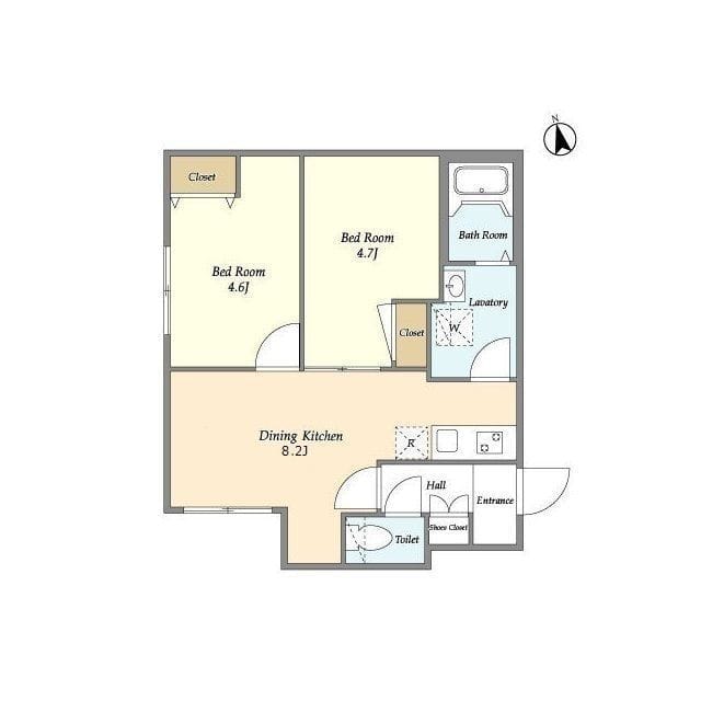 T’s garden西小山 204 間取り図