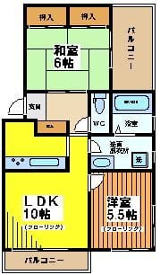 メゾン西原 202 間取り図