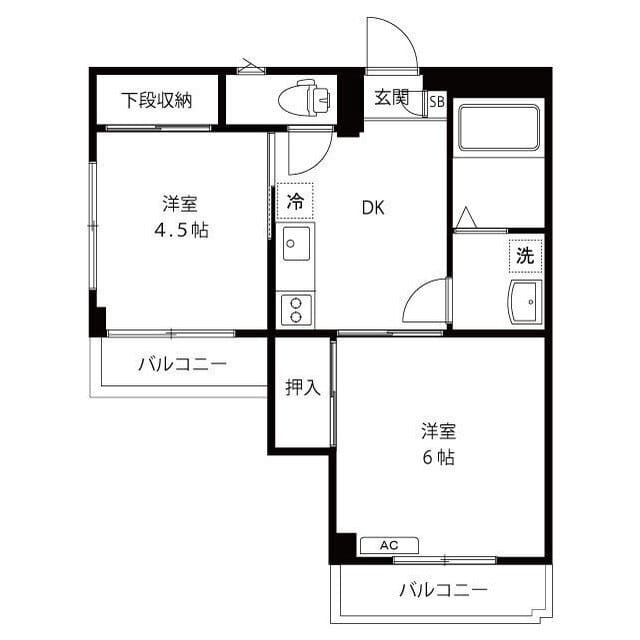 モンシャトー高円寺 303 間取り図