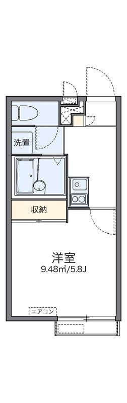 レオパレスビボ 202 間取り図