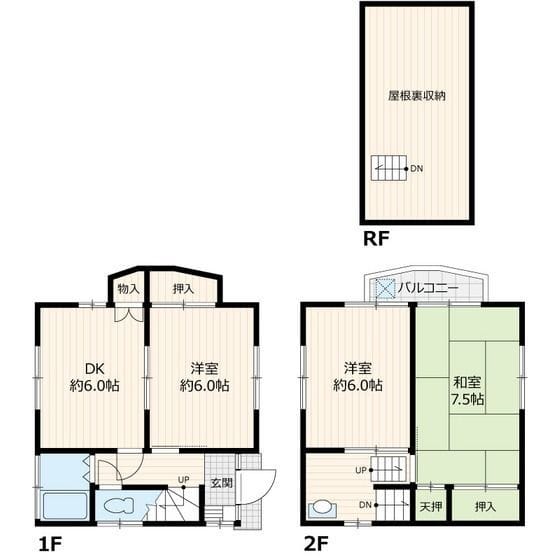 足立区西新井6丁目貸家 1 間取り図