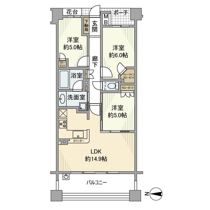 プラウド横濱鶴見 0 間取り図
