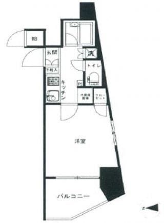 パレステュディオ立教通り 1203 間取り図