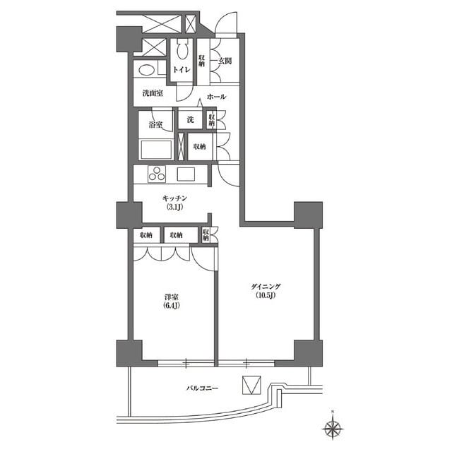 文京グリーンコートビュータワー本駒込 B1606