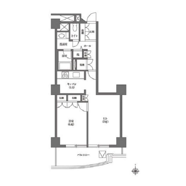 文京グリーンコートビュータワー本駒込 B0806 間取り図