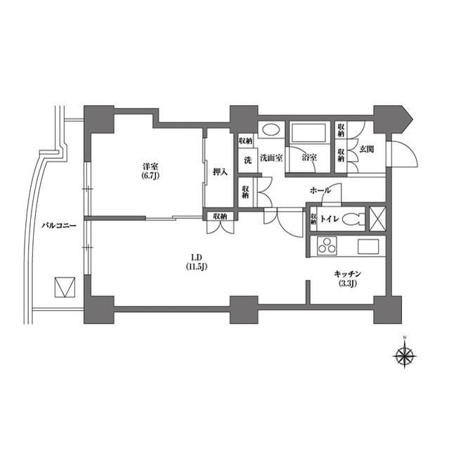 文京グリーンコートビュータワー本駒込 B2009