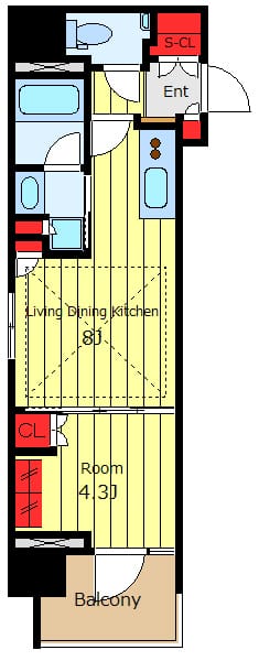 ルフォンリブレ駒込六義園 15F 間取り図
