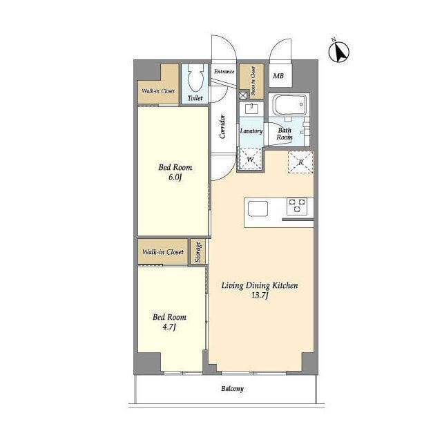 La Douceur志茂 504 間取り図