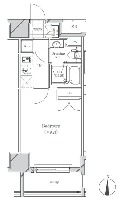 フトゥールス南麻布 1003 間取り図
