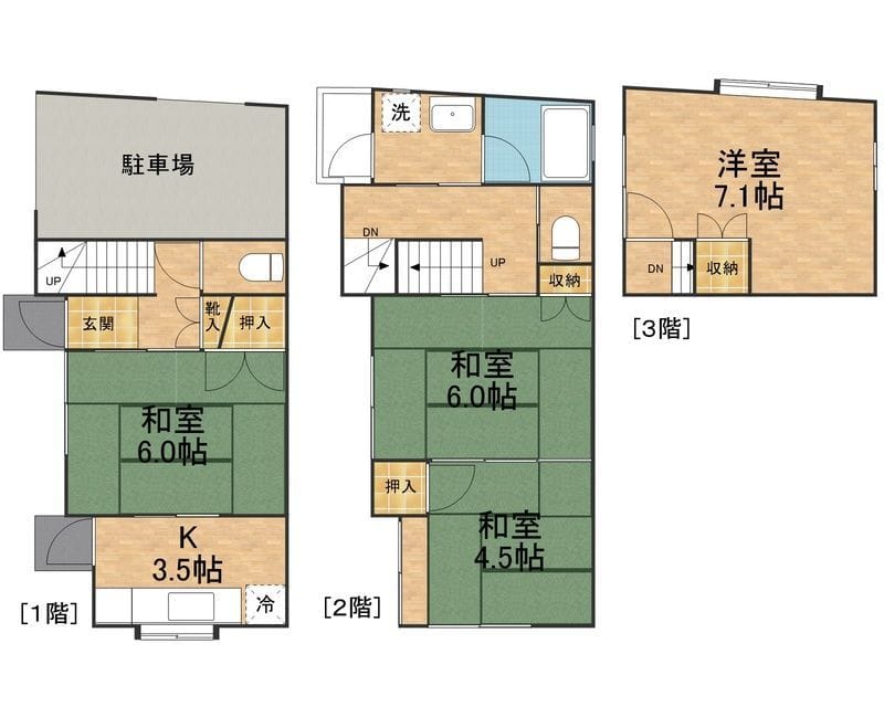 奥戸6丁目戸建て A 間取り図