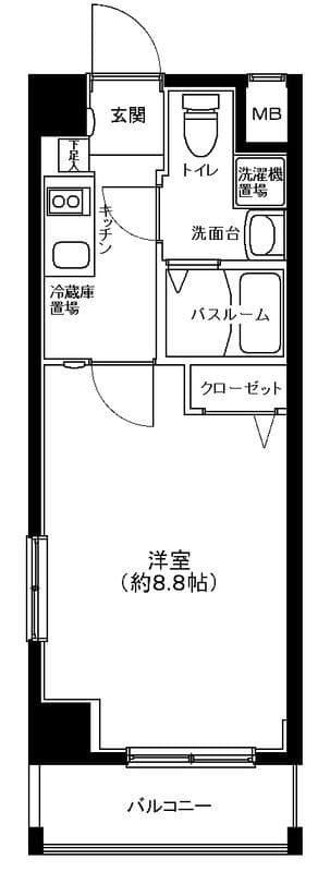グランフォース中野富士見町 211 間取り図