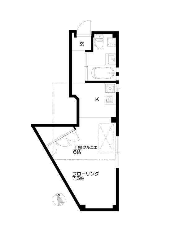 シェアパルト池袋 401 間取り図