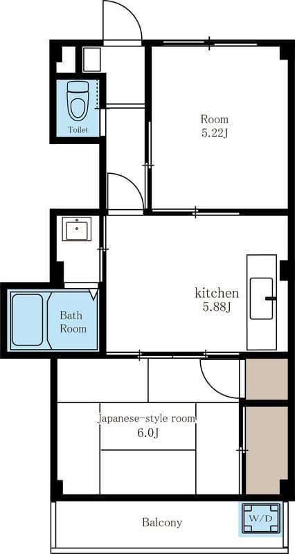 ペアシティマンション2 D2 間取り図