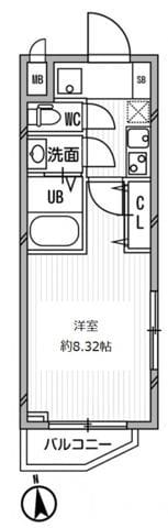 白金高輪レジデンス 410 間取り図