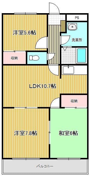 春花園弐番館 302 間取り図