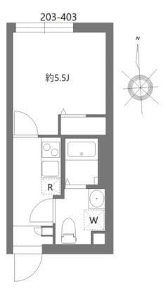 シティウォーク荏原中延 0303 間取り図