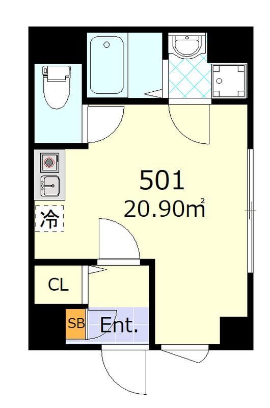 ブローテ三ノ輪 501 間取り図