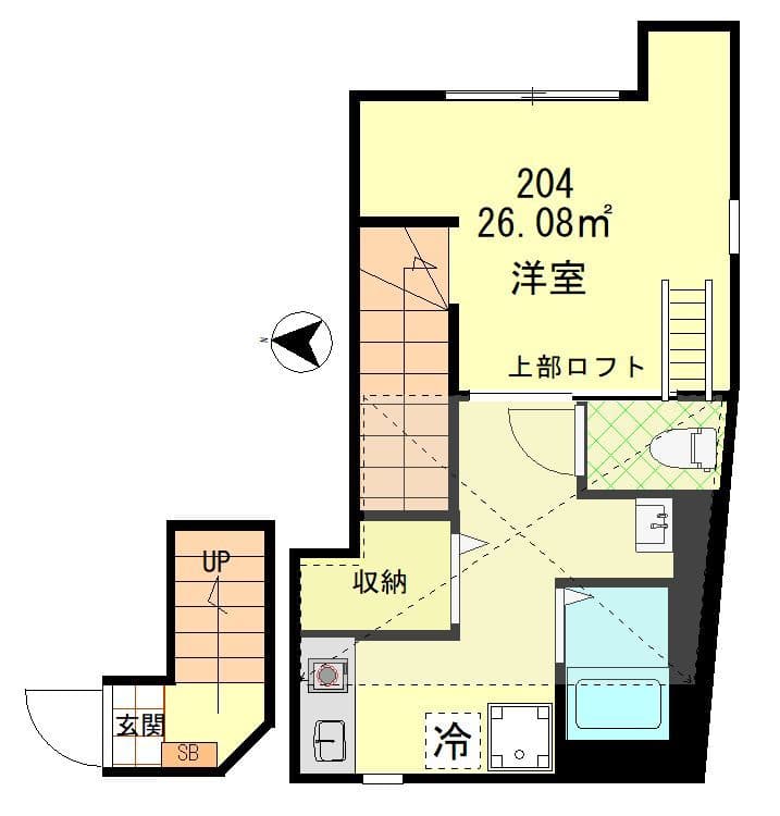 オーガスタコート板橋本町 204 間取り図
