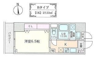 CAVE YUSHIMA 1004 間取り図
