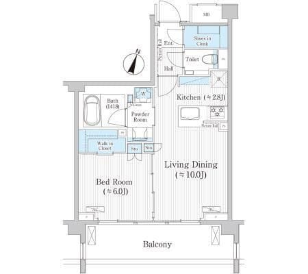 バウスステージ広尾 504 間取り図